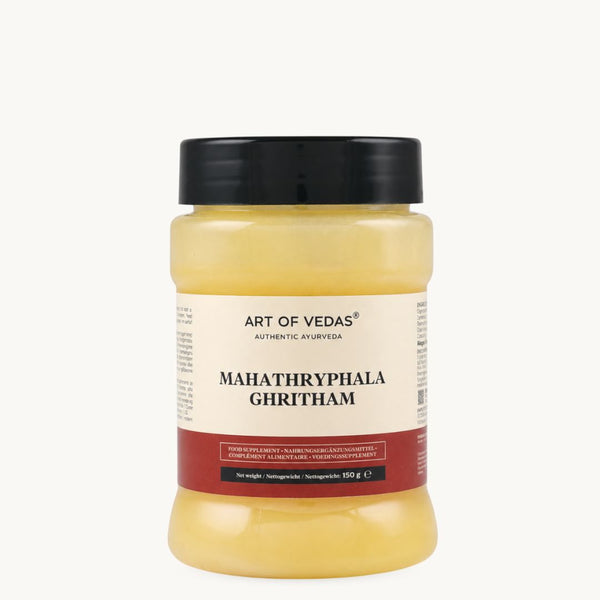 Art of Vedas Maha Triphala Ghritham, klasszikus ájurvédikus ghí: Amla, Haritaki, kecsketej. 150 g-os tégely